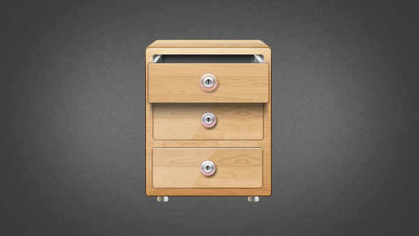 Иконка деревянного ящика (PSD)